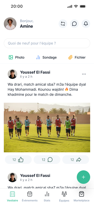 Capture de TANDIMI Coach : le fil de l’équipe